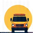 配送トラックのシンプルなイラスト